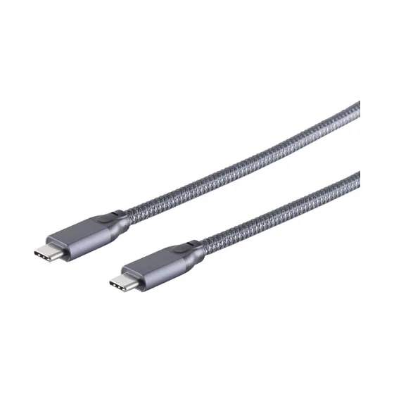 USB-C (ST-ST) 2m Anschlusskabel Grau
