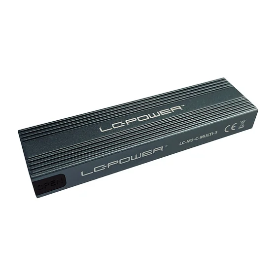 M.2 LC-M2-C-MULTI-3 LC-Power USB3.2 M.2-SSD-Gehäuse (NVMe & SATA)