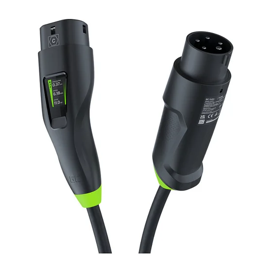 Green Cell Habu EV-Ladestation 7m 2-in-1 11kw Black