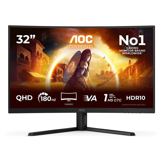 81,3cm/32" (2560x1440) AOC Gaming CQ32G4VE 16:9 QHD Curved FastVA 0,5ms 180Hz HDR10 HDMI DP Black