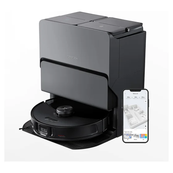Roborock S8 MaxV Ultra, Kombi, Schwarz, Rund, Staubbeutel, 0,27 l, 67 dB