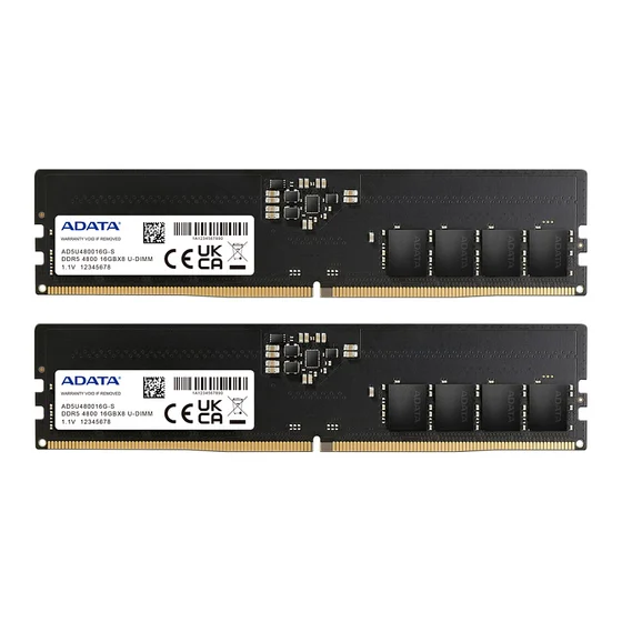 32GB ADATA DIMM 4800 (2x 16 GB) Dual-Kit (schwarz, AD5U480016G-DT, Premier)