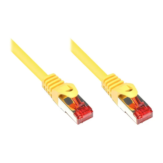 RNS® Patchkabel mit Rastnasenschutz, Cat. 6, S/FTP, PiMF, PVC, 250MHz, gelb, 3m, Good Connections®