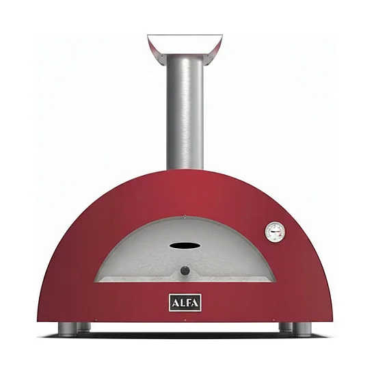Alfa Forni Moderno 2 Pizze Holz Antik Rot