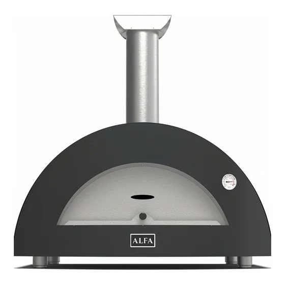 Alfa Forni Moderno 3 Pizze Holz Schiefer Grau