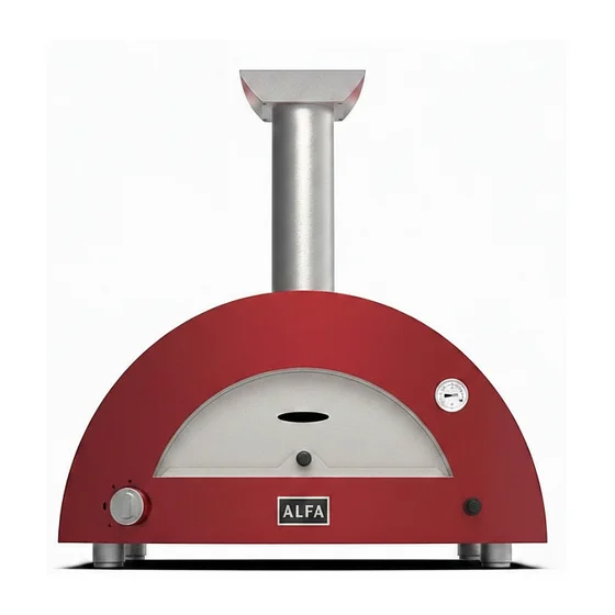 Alfa Forni Moderno 2 Pizze Hybrid-Pizzaofen Antique Red