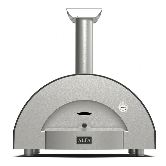 Alfa Forni Classico 2 Pizze Hybrid Schiefer Grau