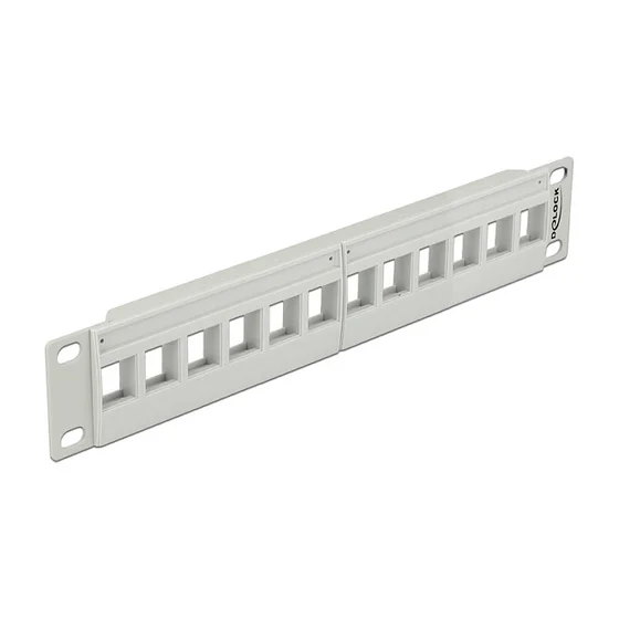 10? Keystone Patchpanel 12 Port grau