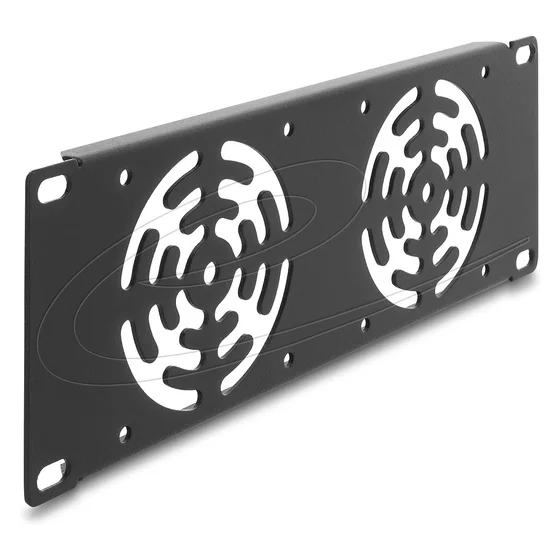 DeLOCK 10? 2 HE Rackblende für 2 Lüfter 80 x 80 mm dunkelgrau