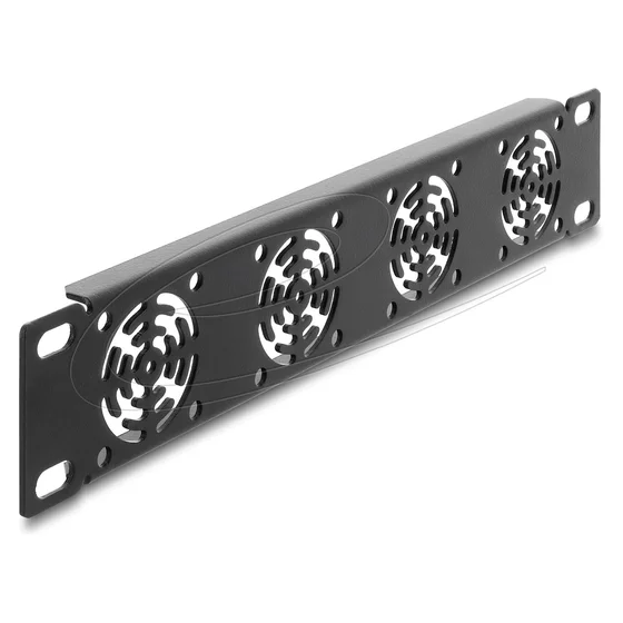 DeLOCK 10? 1 HE Rackblende für 4 Lüfter 40 x 40 mm dunkelgrau
