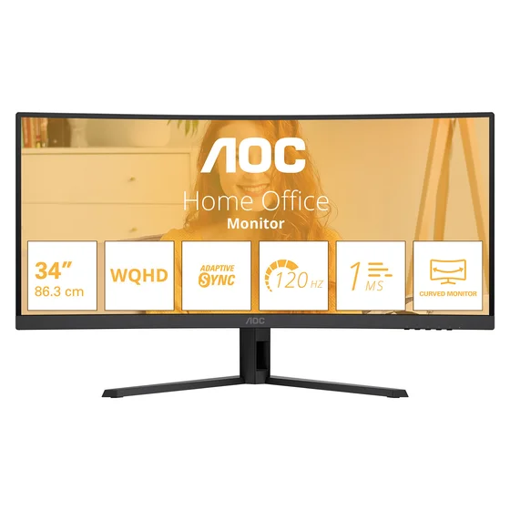 AOC 86,3cm (34") CU34B3E 21:09 HDMI+DP Curved black