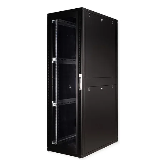 ROLINE 19-Zoll Serverschrank Pro 42 HE, 600x1000 BxT schwarz Plexiglas