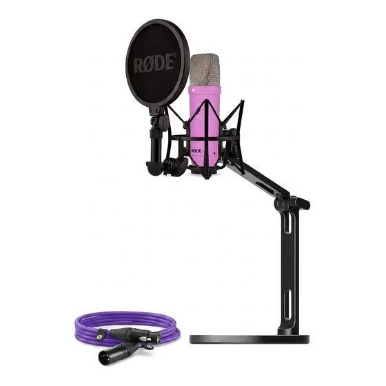 Rode Microphones NT1 Signature +XLR-Kabel+Desktop Studio Arm (lila, Bundle)