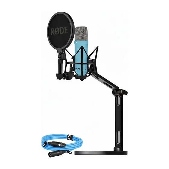 RODE NT1 Signature+XLR-Kabel+Desktop Studio Arm hellblau Bundle