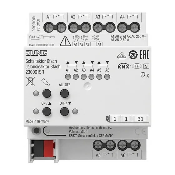 Jung 230061SR KNX Schaltaktor 6f KNX Jalousieaktor
