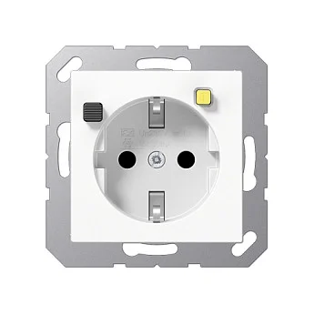 Jung A5520.30WW FI-SCHUKO Steckdose (RCD) 16A 250V m.Berührungsschutz alpinweiß