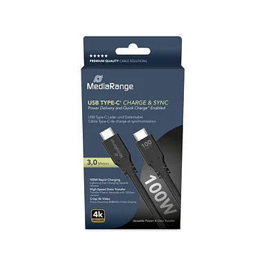 MediaRange USB-C LADE- UND DATENKABEL 3m