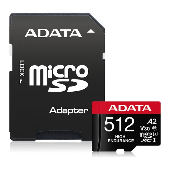 CARD ADATA High Endurance 512 GB microSDXC (UHS-I U3, Class 10, V30, A2)