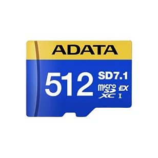 CARD ADATA Premier Extreme microSDXC SD7.1 512 GB (blau/gelb, SD7.1 Express, UHS-I U3, Class 10, V30, Nintendo Switch 2 Ready)