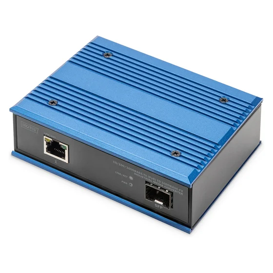 Digitus 10/100/1000Base-TX (PoE) to 1000Base-FX Indust MediaCo
