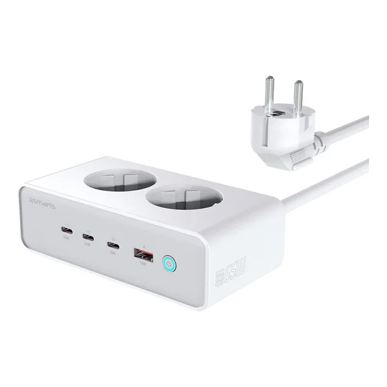4smarts Desk Charger GaN 65W mit AC-Steckdosen