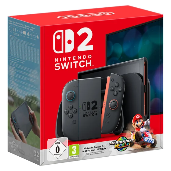 Nintendo Switch 2 + Mario Kart World-Set Schwarz