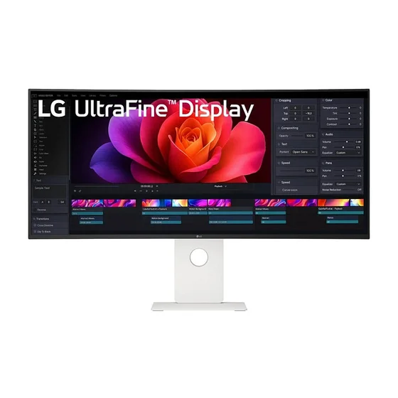 LG 101,6 cm/40" (5120×2160) LG 40U990A-W 21:9 NanoIPS 5 ms 120Hz Thunderbolt 5 (96W) HDMI 2.1×2 DP2.1 USB-C KVM Daisy-Chain Curved White