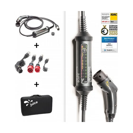 Juice Technology JUICE BOOSTER 2 Traveller Plus EV Set (EU) (anthrazit/schwarz, 1,4 - 22 kW, 3,1 Meter Kabel)