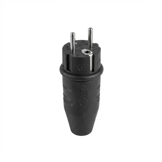 ABL 100000039 Original Stecker. SCHUKO & fr-be. Gummi (TPE). schwarz. IP44. Typ