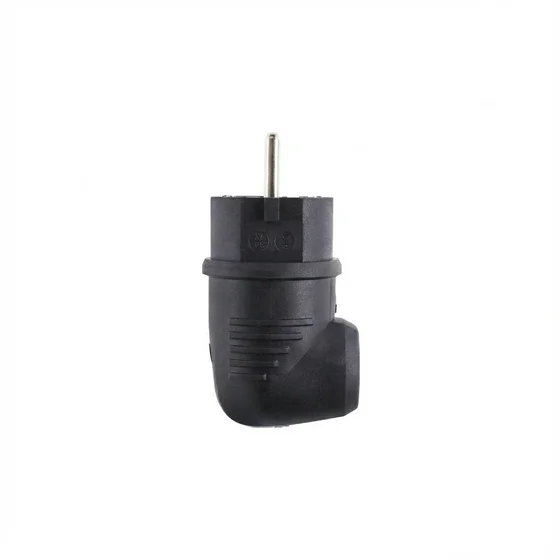 ABL 100000040 Original Winkelstecker, SCHUKO & fr-be, Gummi (TPE), schwarz, IP44