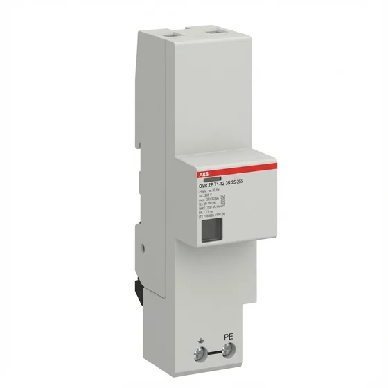 ABB OVR ZP T1-T2 3N 25-255 -255 TT. TN-S Kombi-Ableiter Typ 1+2 3+1P. 25kA. 40mm