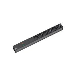 BACHMANN 48,26cm 19Zoll Steckdosenleiste 6-fach mit GVS ohne Schalter schwarz