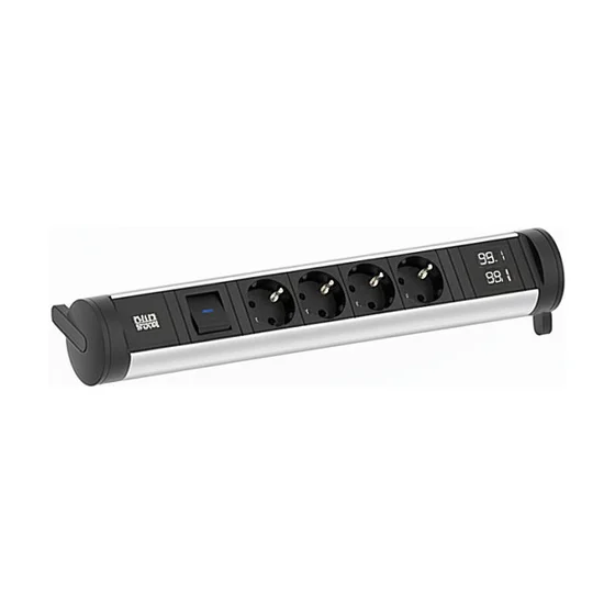 BACHMANN CYCLE Base 4xCEE7/3 1xSchalter 1xUSB A/C 22W 0,2m GST18