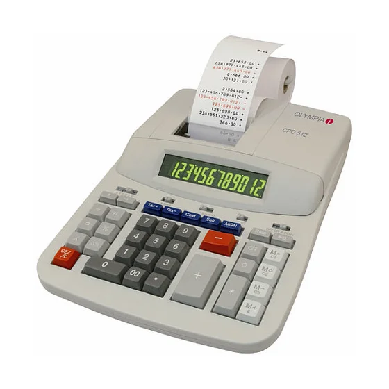 Olympia Tischrechner CPD 512 +Drucker weiss