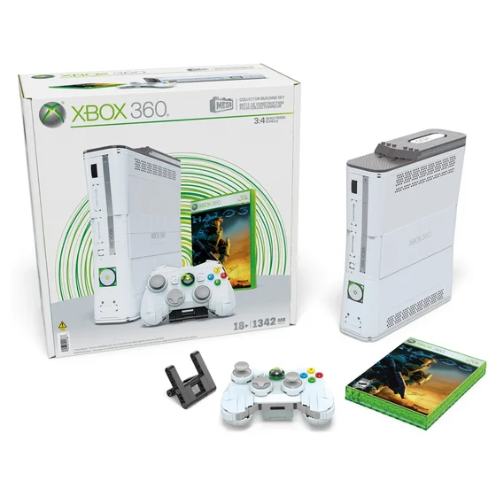MEGA Microsoft Xbox 360 Spielset mit Lichtern fr Sammler (1342 Teile)