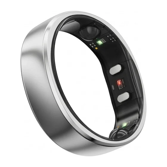 RingConn Smart Ring Gen2 Air für Frauen und Männer - Schlaf- und Fitness Tracking Wearable - Herzfrequenz - Galaxie-Silber Größe 8