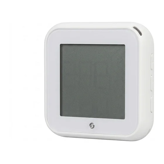 Shelly · Plug & Play · Blu ZB H&T Display White · Temperatur- & Feuchtigkeitssensor · E-Paper Display · Bluetooth · Zigbee · Weiß
