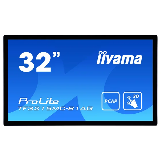 80,0cm/31.5" (1920x1080) iiyama ProLite TF3215MC-B1AG 16:9 FHD AMVA3 8ms HDMI VGA VESA Touch Black