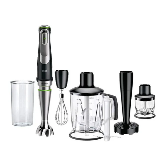 Houshold MultiQuick 9 Stabmixer MQ 9147X (edelstahl/schwarz, 1.200 Watt, mit 2 Zerkleinerern, Kartoffelstampfer, Schneebesen)