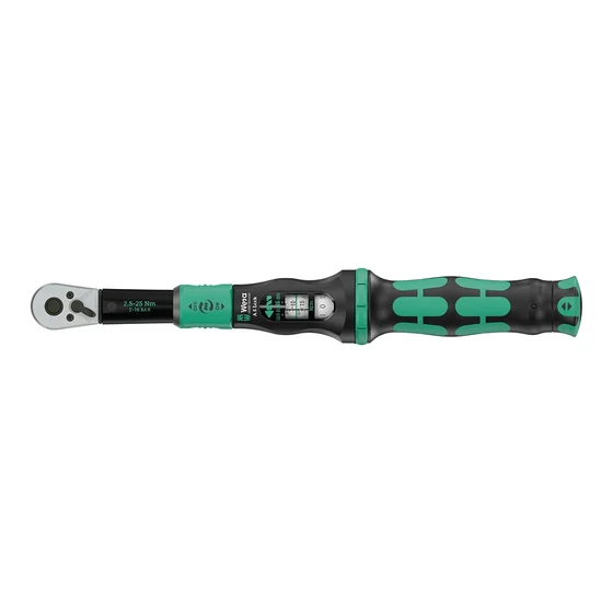 Drehmomentschlssel mit Umschaltknarre Click-Torque Lock A 5 (schwarz/grn, Abtrieb 1/4", 2,5 bis 25Nm)