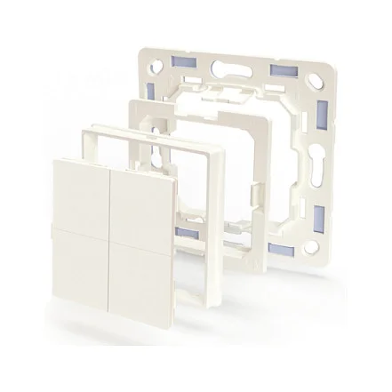 Shelly Plug & Play "BLU Wall" Switch 4 Adapter Legrand & Shelly Weiß
