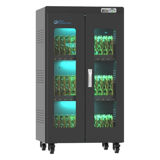 GoodConnections ANTARES PRO N36C Notebook-Ladewagen bis 15,6" USB-C 65W Port PD3.0 UVC-Desinfektion Schwarz