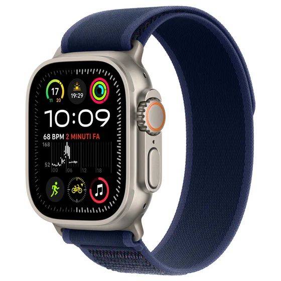 APPLE Watch Ultra 2 GPS + Cellular 49mm Natural Titanium Case with Blue Trail Loop - M/L