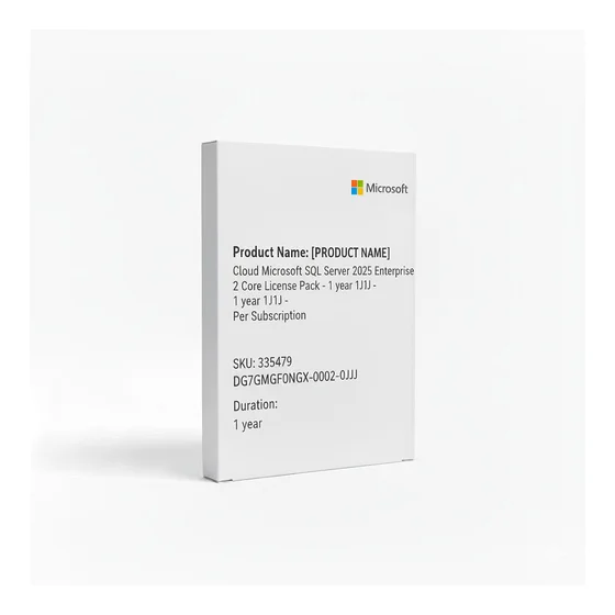 Cloud Microsoft SQL Server 2025 Enterprise - 2 Core License Pack - 1 year 1J1J - Per Subscription