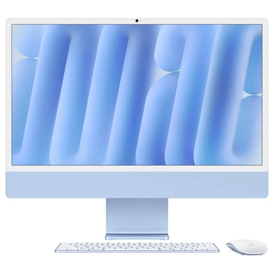 Apple 24-inch iMac with Retina 4.5K display: Apple M4 chip with 10-core CPU and 10-core GPU, 16GB, 512GB SSD - Blue