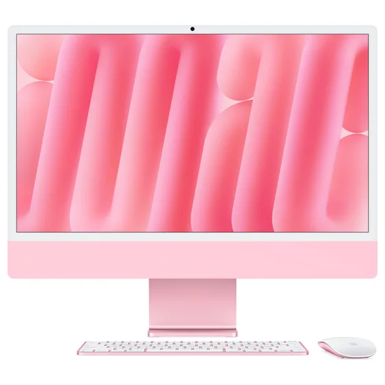 Apple 24-inch iMac with Retina 4.5K display: Apple M4 chip with 10-core CPU and 10-core GPU, 16GB, 256GB SSD - Pink