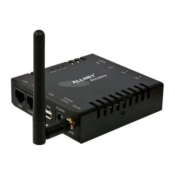 ALLNET MSR Zentrale ALL3419 inkl. 3 Sensor Ports & WLAN & Temperaturfühler ALL3006 für IP Gebäude Automation