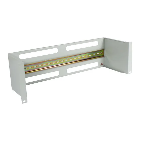ALLNET Gerätehalter für Hutschiene/DIN-Rail Geräte T150mm/3HE Lichtgrau Frontmontage