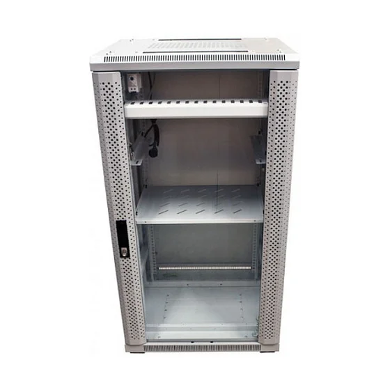 ALLNET Netzwerkschrank 19" 32HE B600/T 800mm Glastür Lichtgrau SNB-Serie