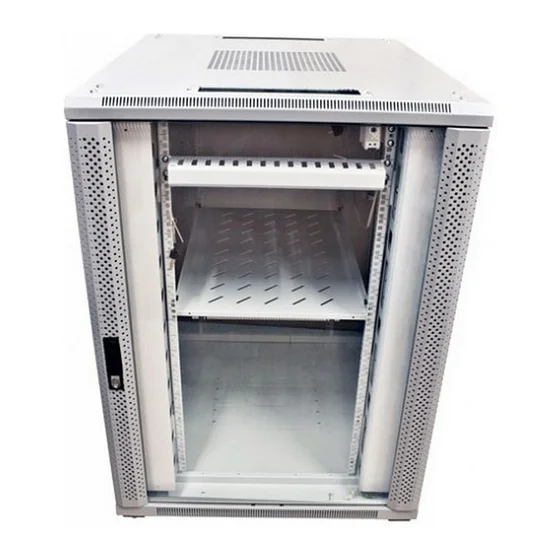 ALLNET Netzwerkschrank 19" 32HE B800/T 900mm Glastür Lichtgrau SNB-Serie